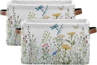 Colorful Herbs And Flowers Storage Baskets,Decorative Collapsible Rectan...