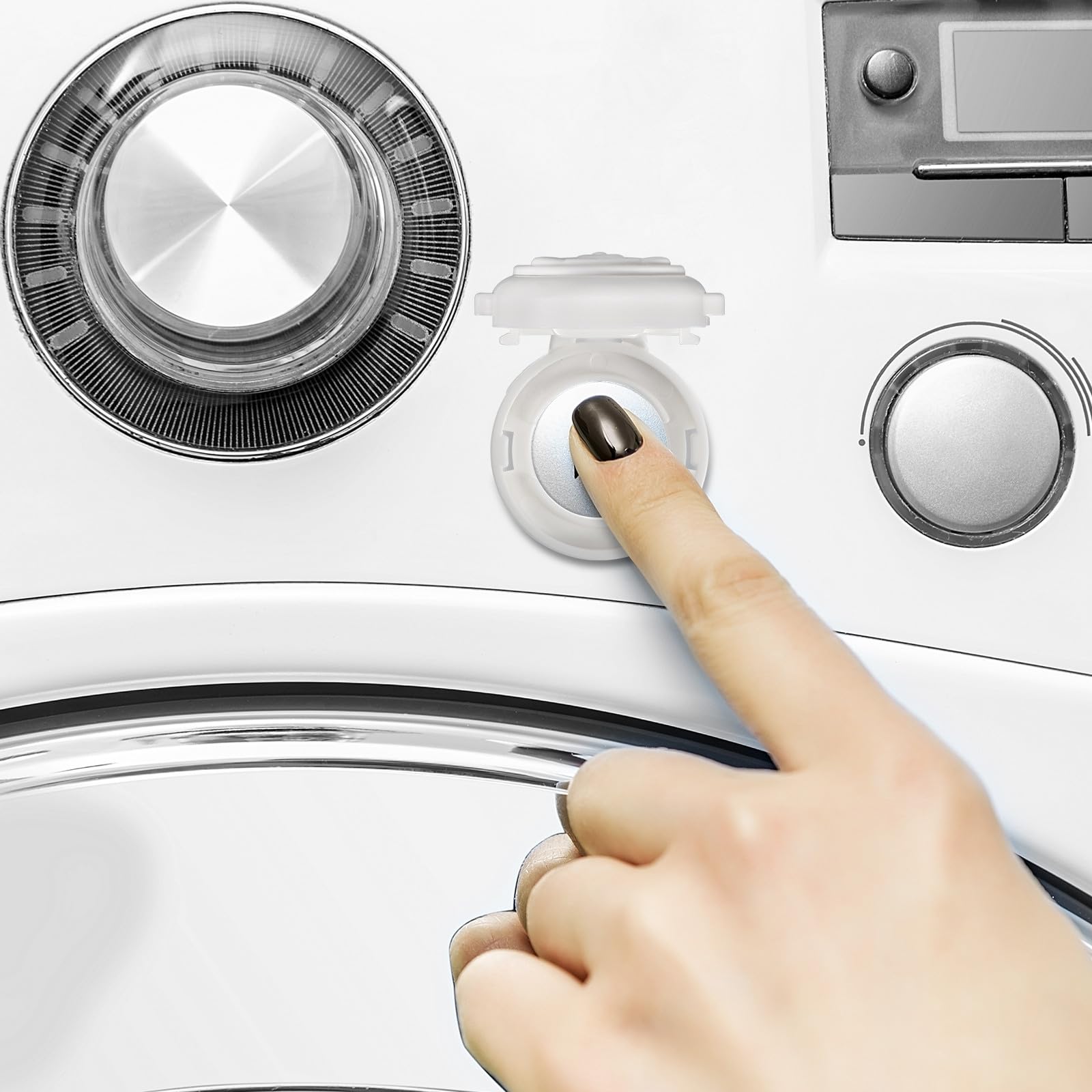 POPETPOP Juego de 4 Cubiertas Protectoras para Botones Eléctricos Cerradura Infantil, Bloqueo de Botón de Arranque para Lavadora, Protección contra Uso Accidental en Casa y Coche