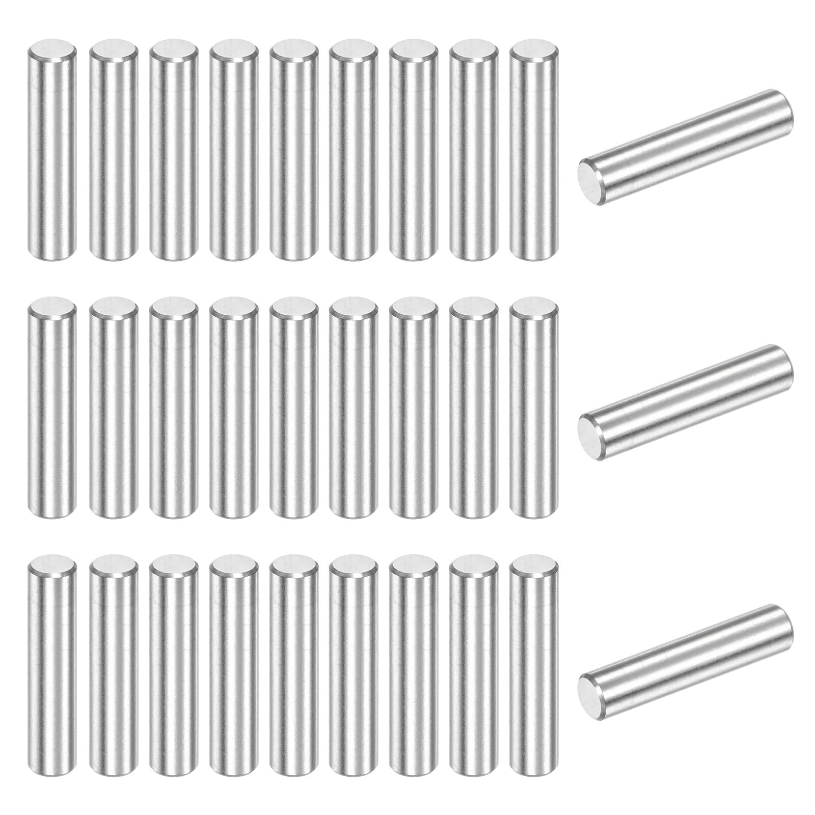M METERXITY 40-Pack 4 x 18 mm Dowel Pin, 316 Stainless Steel Support Pin Fastener Elements for Metal Devices/Wooden Projects