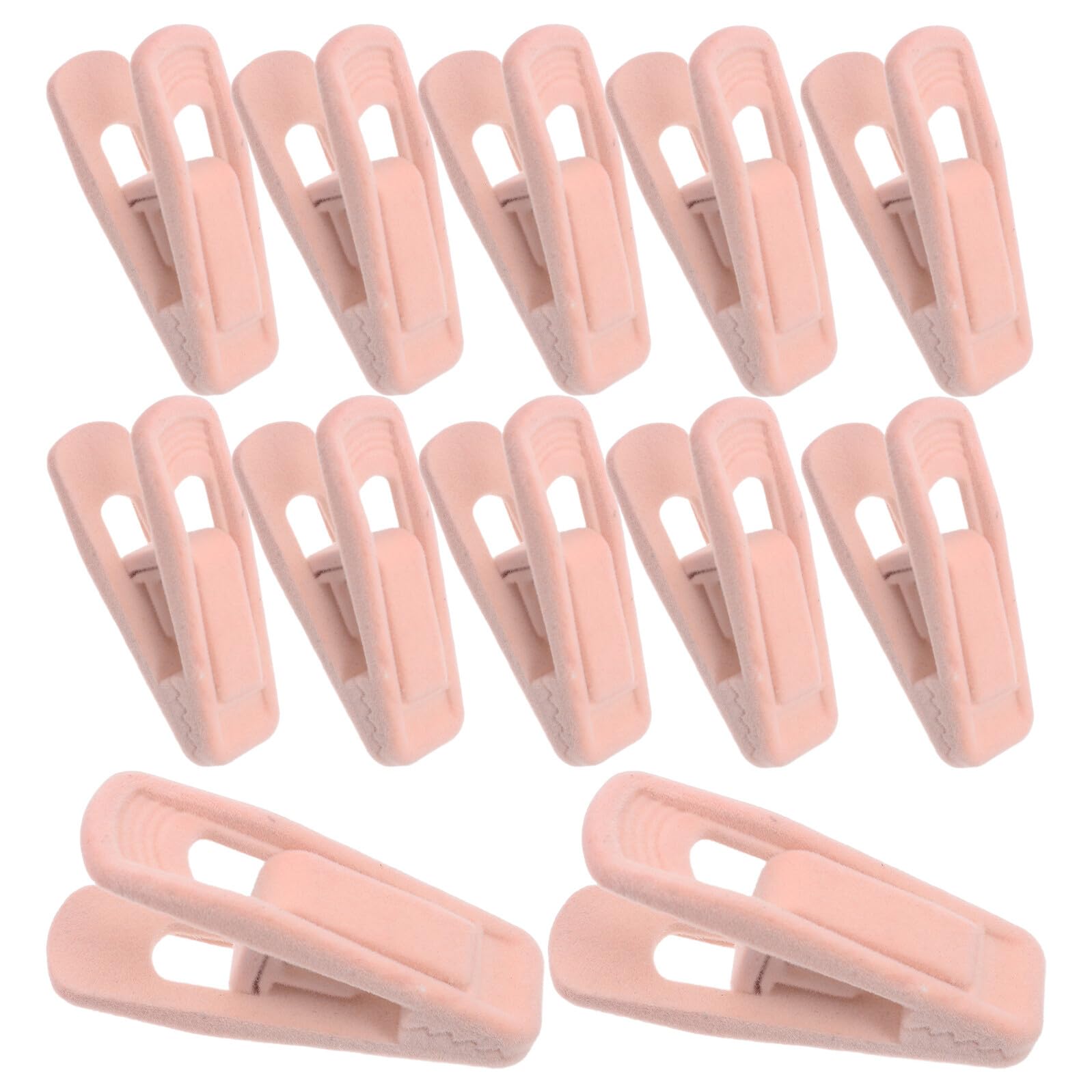 50 Piezas 50 Pinzas de Ropa de Plástico Antideslizantes Terciopelo Rosa, Clips Pequeños para Pantalones y Faldas, Resistentes al Viento para Uso Doméstico y Exterior, Paquete de 50