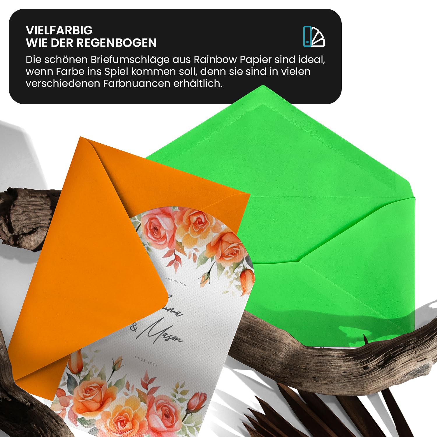 Netuno Pack Of 1000 Green Envelopes DIN B6 125 X 175 Mm 80 G Rainbow