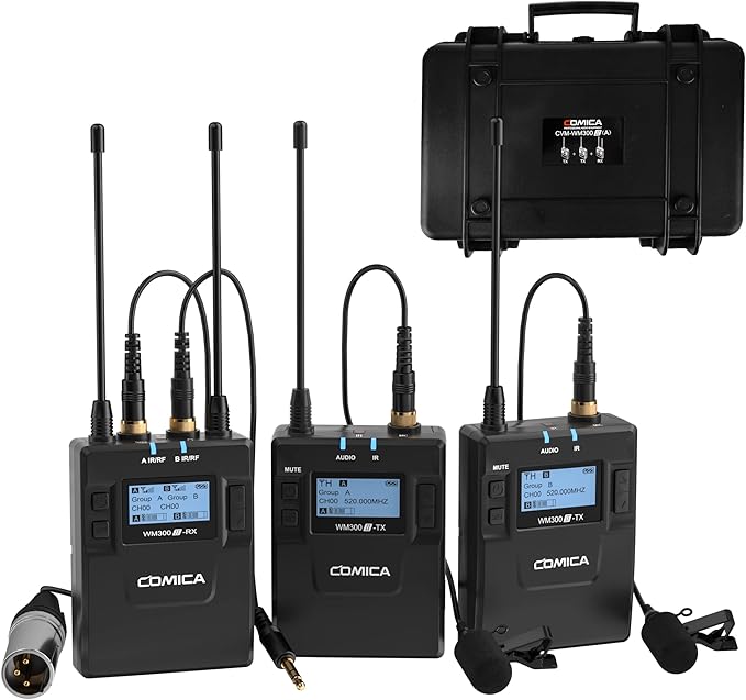 Dual Wireless Lavalier Microphone CVMWM300A