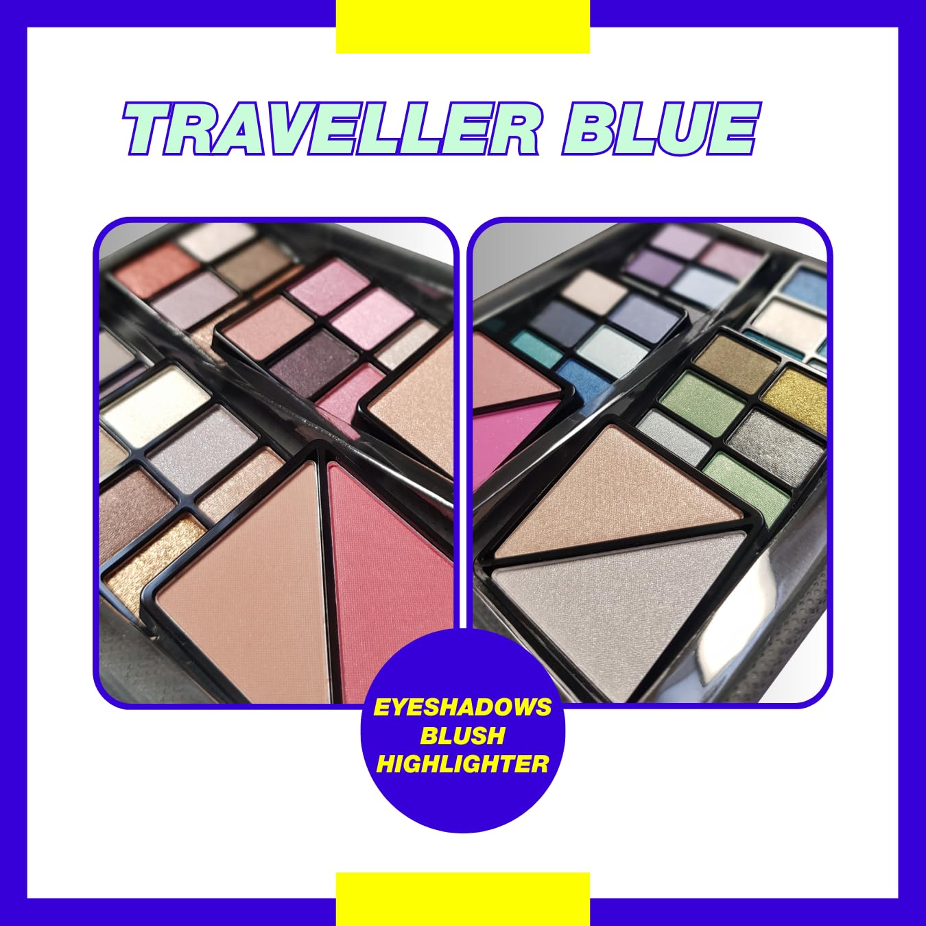 ZMILE COSMETICS Traveller Blue blauer Kosmetikkoffer vegane Kosmetik mit Schminke - Make Up Set für unterwegs, zum Reisen und Verschenken
