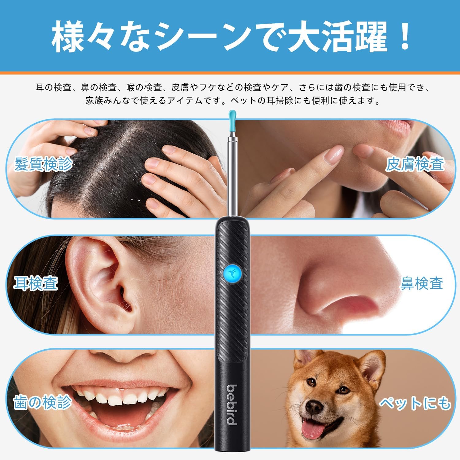 Amazon.co.jp: BEBIRD 耳かき カメラ付き 収納スタンド付き｜3層光学