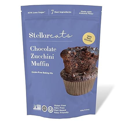 Stellar Eats Grain-Free Chocolate Zucchini Muffin Baking Mix | Gluten-Free,