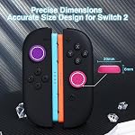 DLseego 8PCS Thumb Grips Designed for Nintendo Switch 2 (2025), Soft Silicone Joycon Analog Controller Protective Anti-Slip Cover Button Joy Con Joystick Caps Covers, Circle - Pink