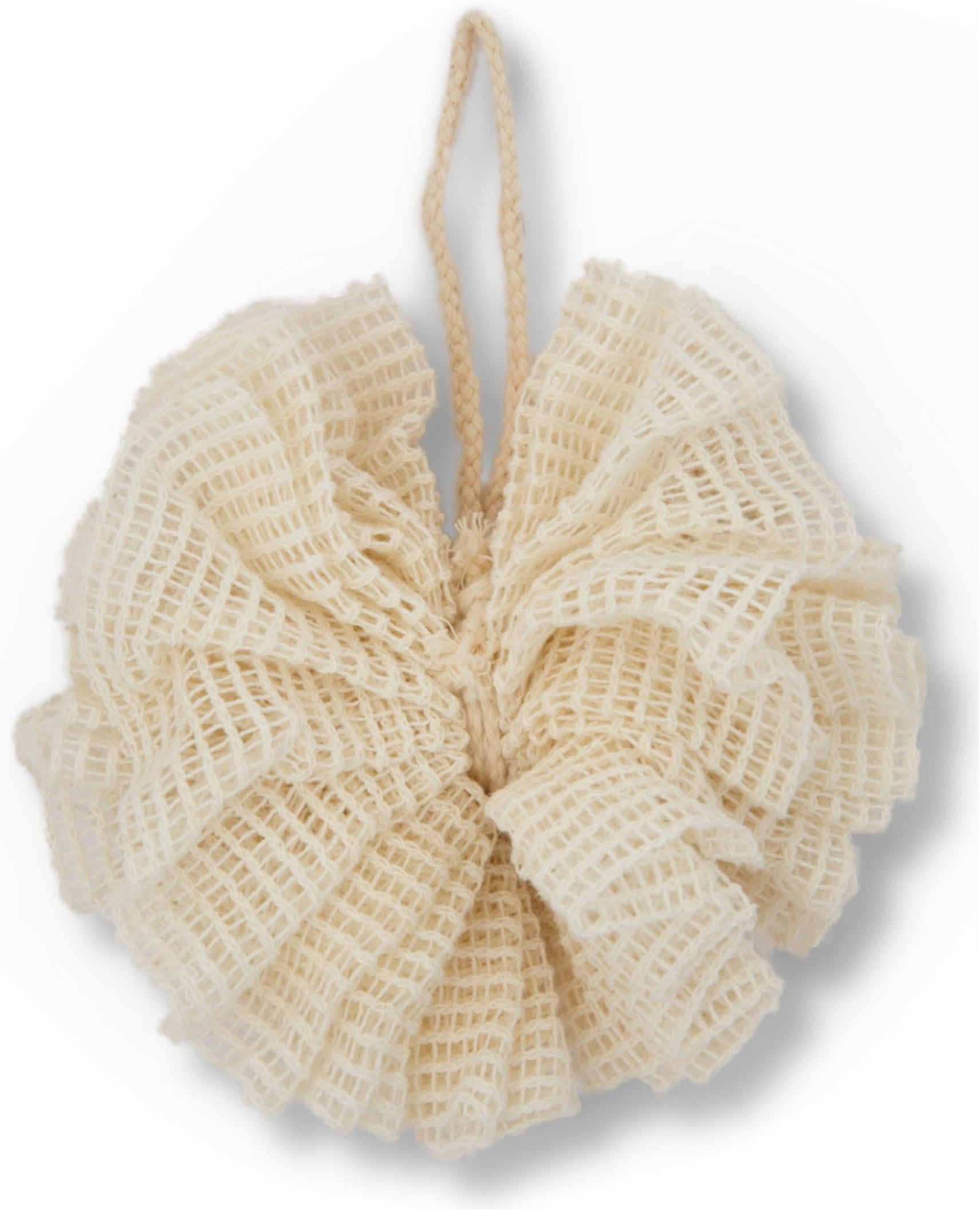 Ramie Bath Puff - Soft Body Scrubber Bath Sponge for Women and Men, Plastic Free, Eco Friendly Shower Puff for Gentle Exfoliation and Smooth Skin