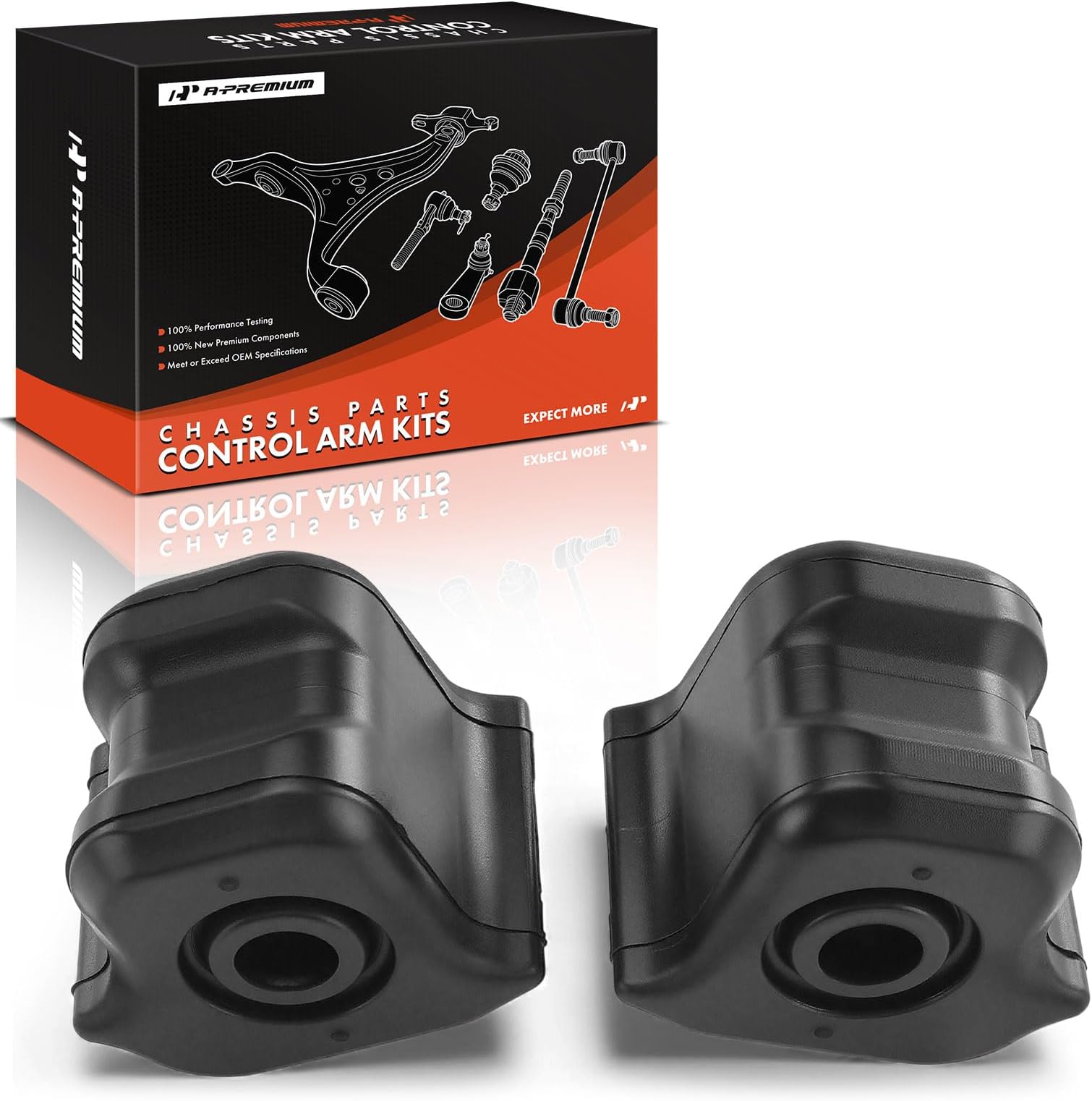 2 x Front To Frame Sway Bar Bushing Kits, Compatible with Toyota RAV4 2006-2008, Prius 2010-2015, Prius Plug-In 2012-2015 & Scion tC 2011-2016
