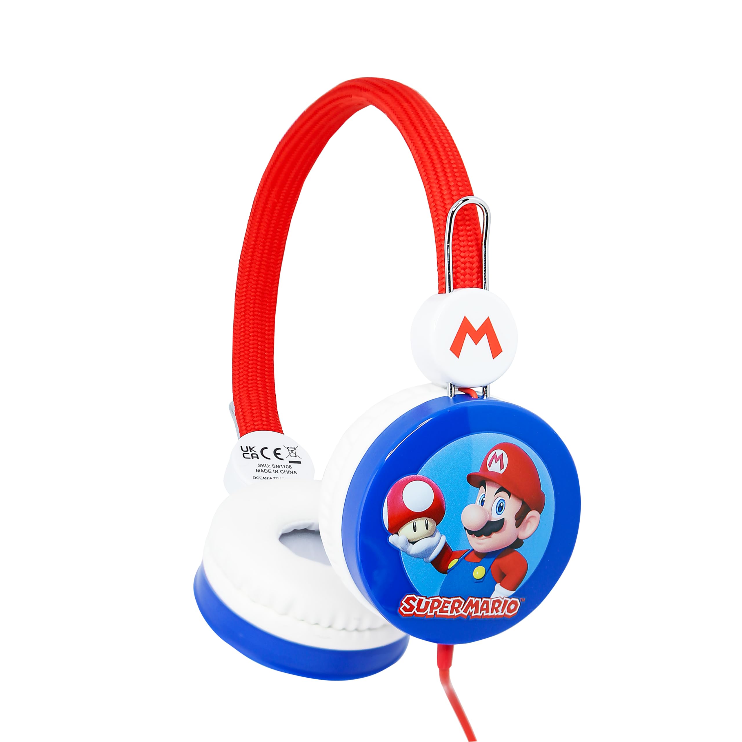 OTL Technologies SM1108 Super Mario Children's Wired Headphones Red