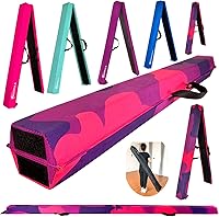 Vista 15 de MARFULA Viga de Gimnasia Plegable de 6 PIES / 8 PIES / 9 PIES Viga de Equilibrio de Espuma para Suelo - Extra Firme - Cubierta de Gamuza - Parte