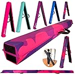 MARFULA 8ft/9ft Folding Gymnastics Balance Beam - Extra Firm - Suede - Non Slip Base for for Home/Gym/Club (5, 8 FT)