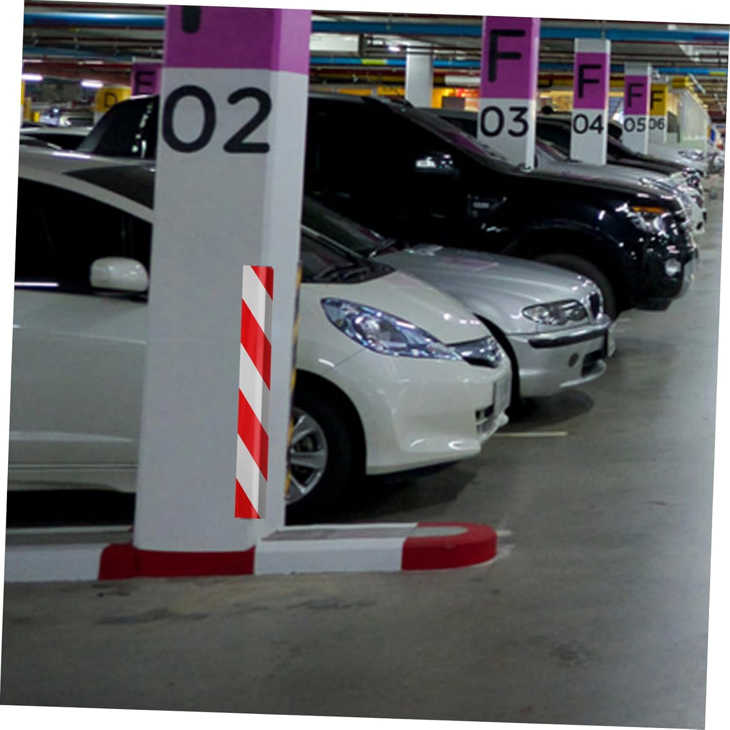 12pcs Reflective Wall Edge Protectors Foam Padding for Garage Poles Easy Install Corner Guards Car Door for High-Traffic Areas