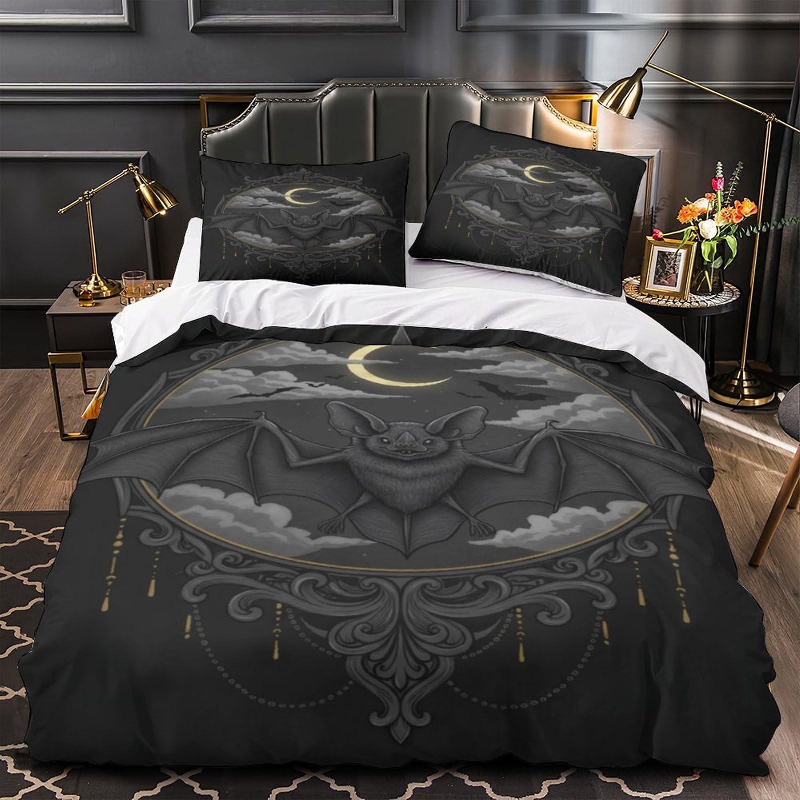 Housse de couette chauve-souris 140x200cm lit simple cosy