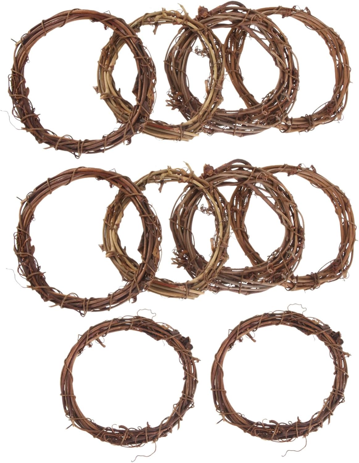 MAGICLULU 10Pcs Rattan Wreath Frames for DIY Crafts Decorative Hoops for Holiday Decor Natural Material for Festivals for Wreath Making