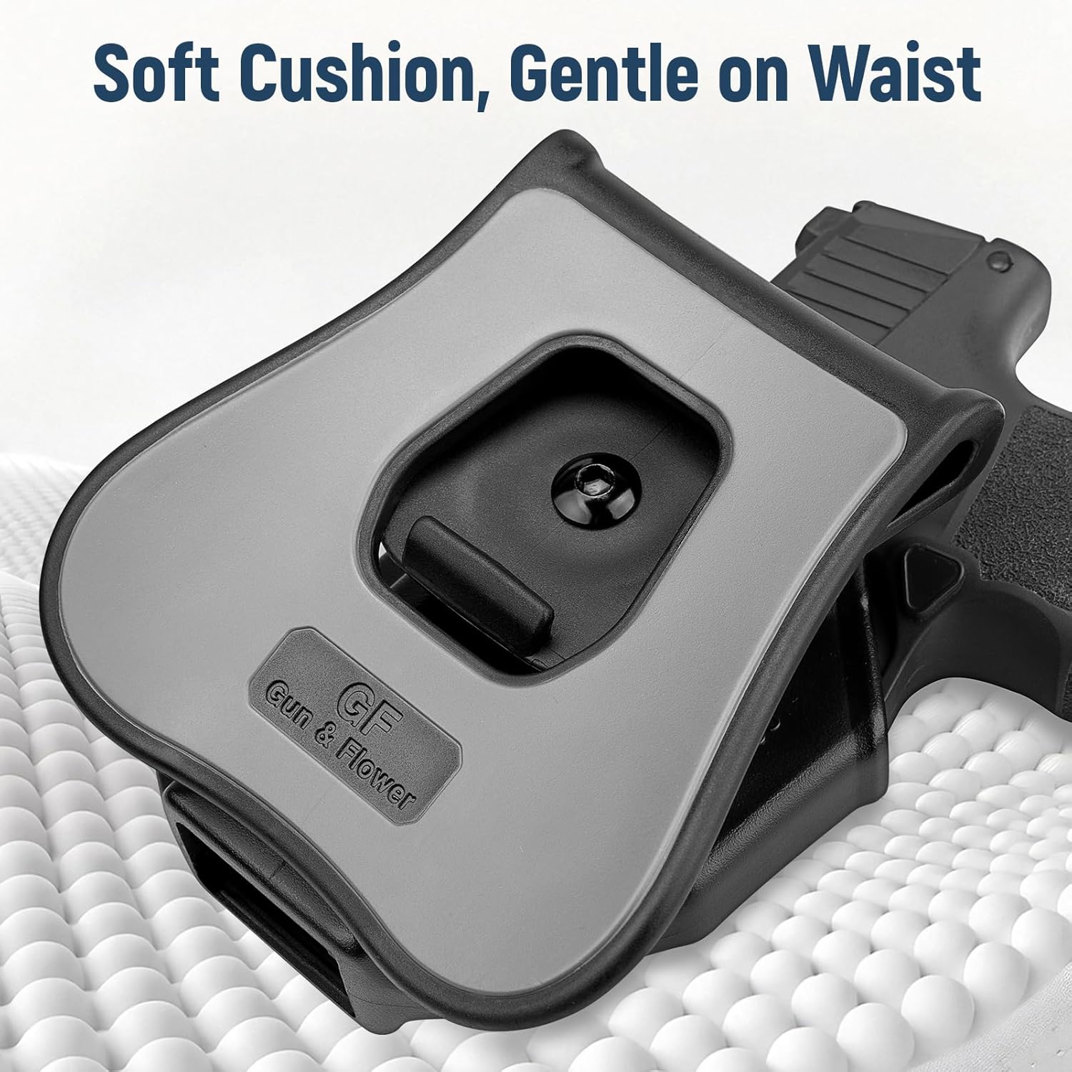 M&P Shield 9mm Holster, OWB Holster for Smith & Wesson M&P 9mm/.40 Shield (M2.0)/9mm Shield Plus, M&P 40 Shield 3.1" Barrel Paddle Holster, 360 Degrees Adjustable, Index Finger Release, Right Hand