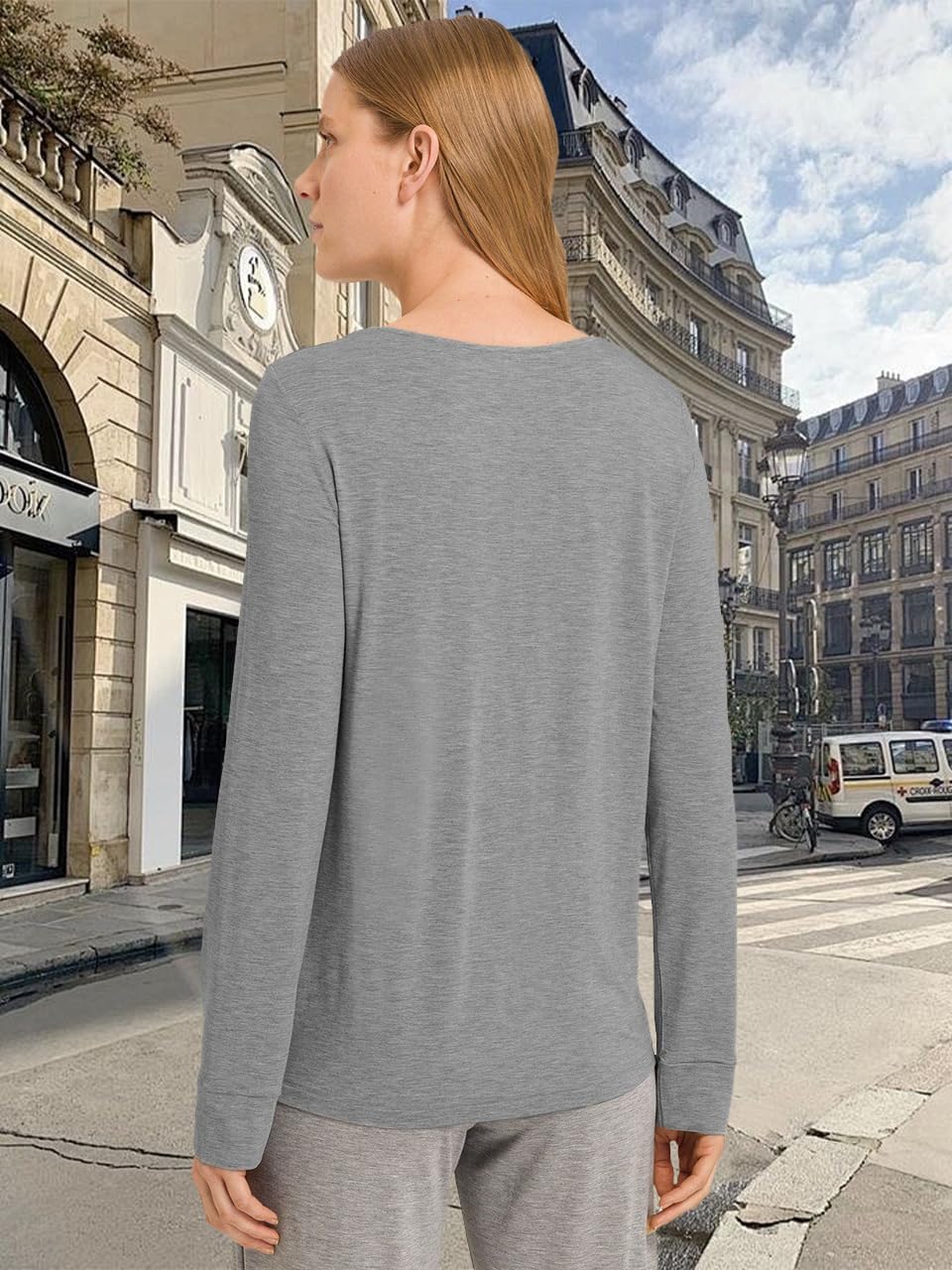 Women Nashville Shirts Vintage Rock Country Music T Shirt Long Sleeve Vacation Loose Fitting Tops - Image 4