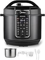 Midea 12-in-1 8Qt Electric Pressure Cooker: 12 Presets, Slow Cooker, Rice Cooker, Steamer, Yogurt Maker - Stainless Steel Multi-Cooker