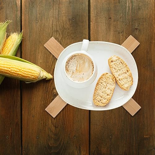 Miniatura 6 de Alfombrilla plegable de bambú para ollas, salvamanteles de madera para platos calientes, salvamanteles plegables de Navidad para platos calientes,