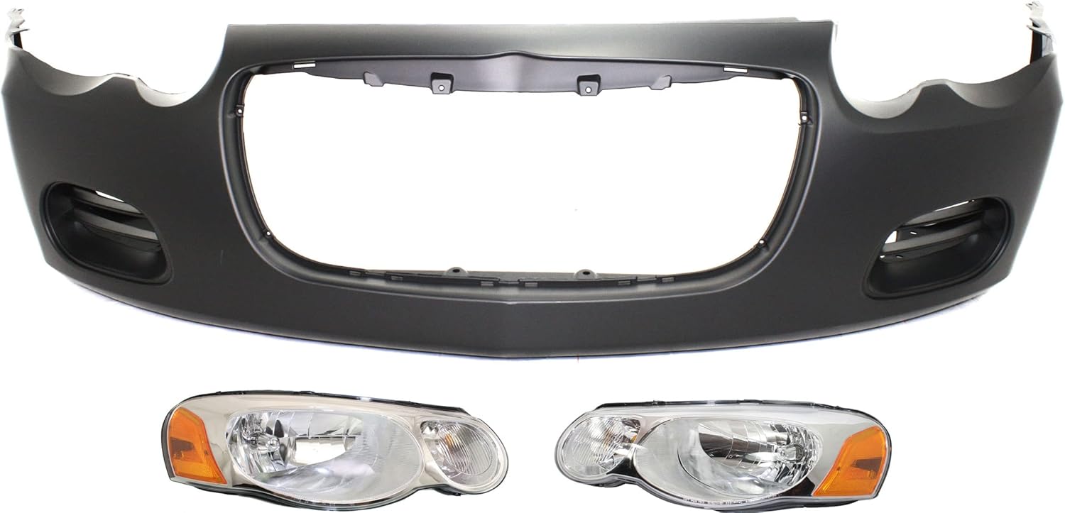 Garage-Pro Driver and Passenger Side Headlight Kit for Chrysler Sebring 2004-2006 Halogen With bulb(s) W/Bumper Cover Sedan, Without Headlight Leveling Replaces# 4806036AF 4806037AF 4805890AB