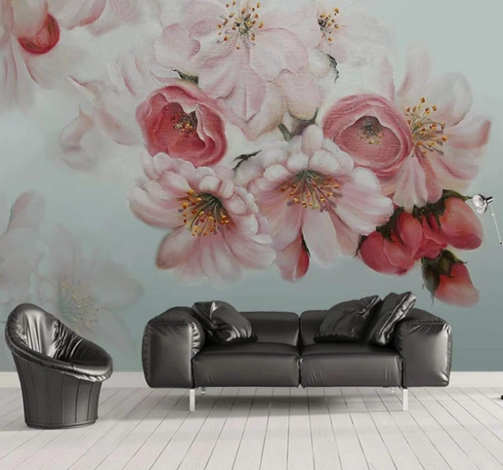 XLMING Three Dimensional Retro Hand Drawn Beautiful Floral 3D Wallpaper Luxury Home Dining Decor Paste Sofa Living Room The Wall for Bedroom Mural-430cm×300cm