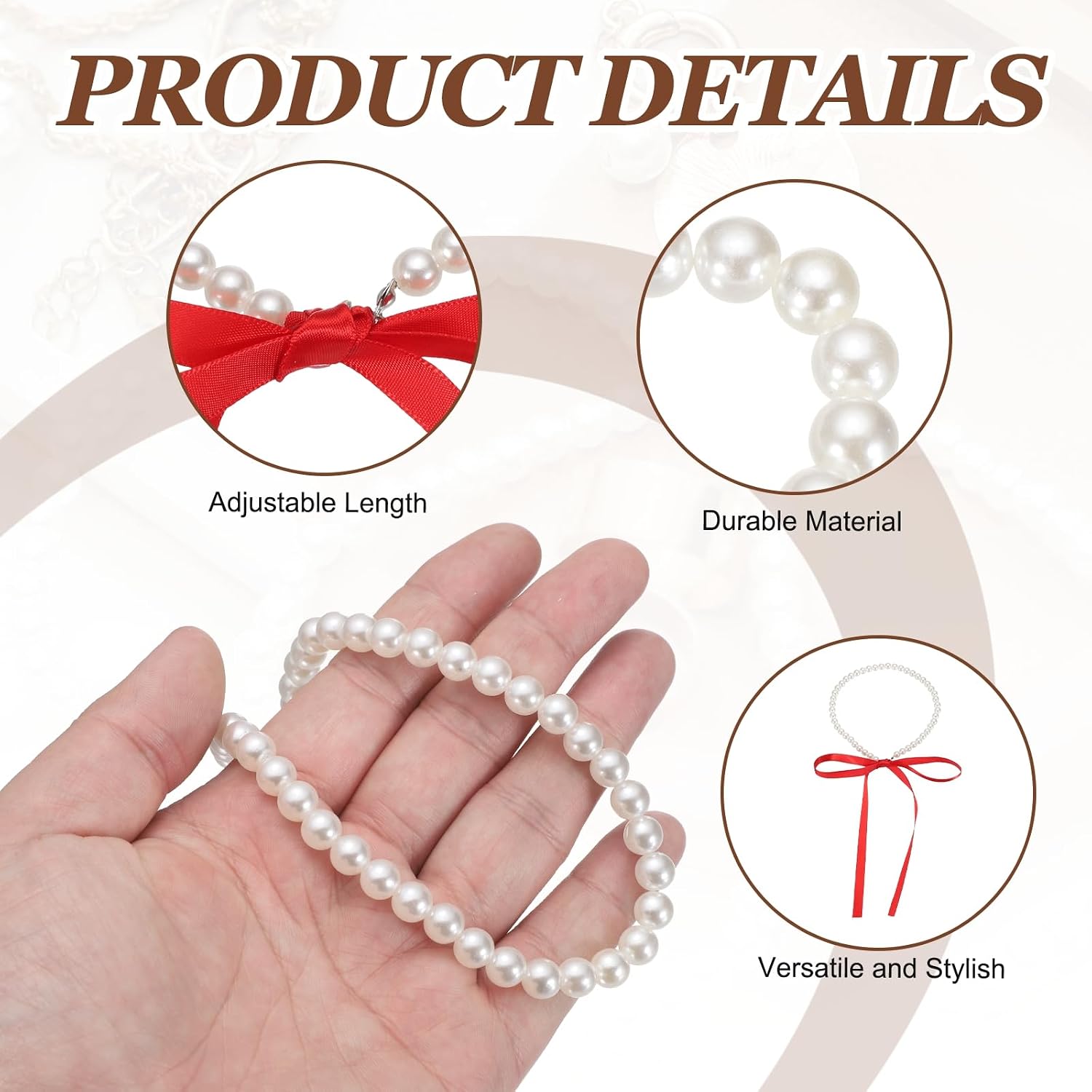 PATIKIL Boho Pearl Beaded Necklace for Women Party Jewelry Accessories Gifts