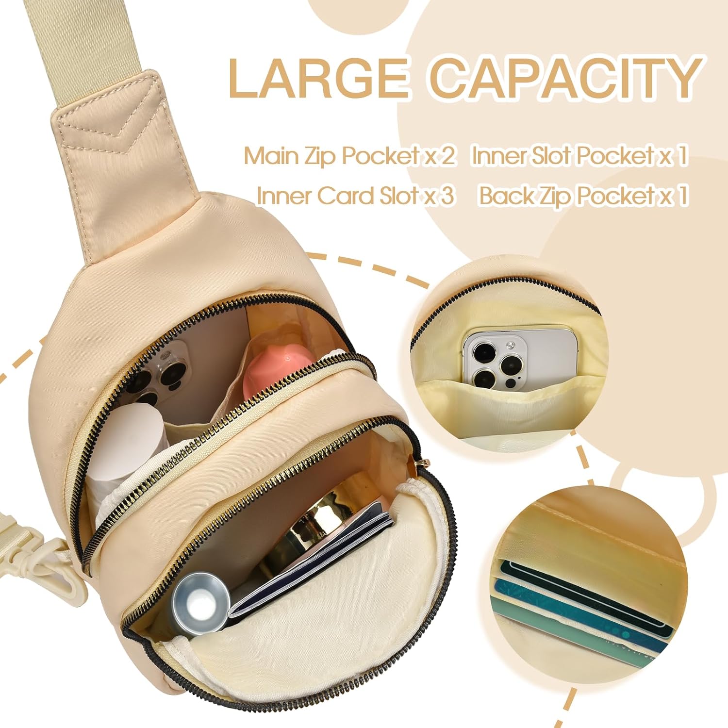 Birthday Gifts for 7 8 9 10 11 12 13 Year Old Girls Small Initial Sling Bag Cross Body Bag Fanny Pack for Girls - Image 3