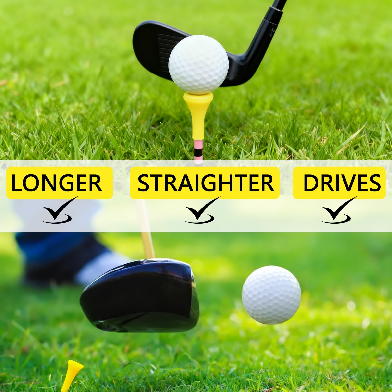 Tees de Golf 83mm Reutilizables Plástico Colores Mezclados 50 Unidades