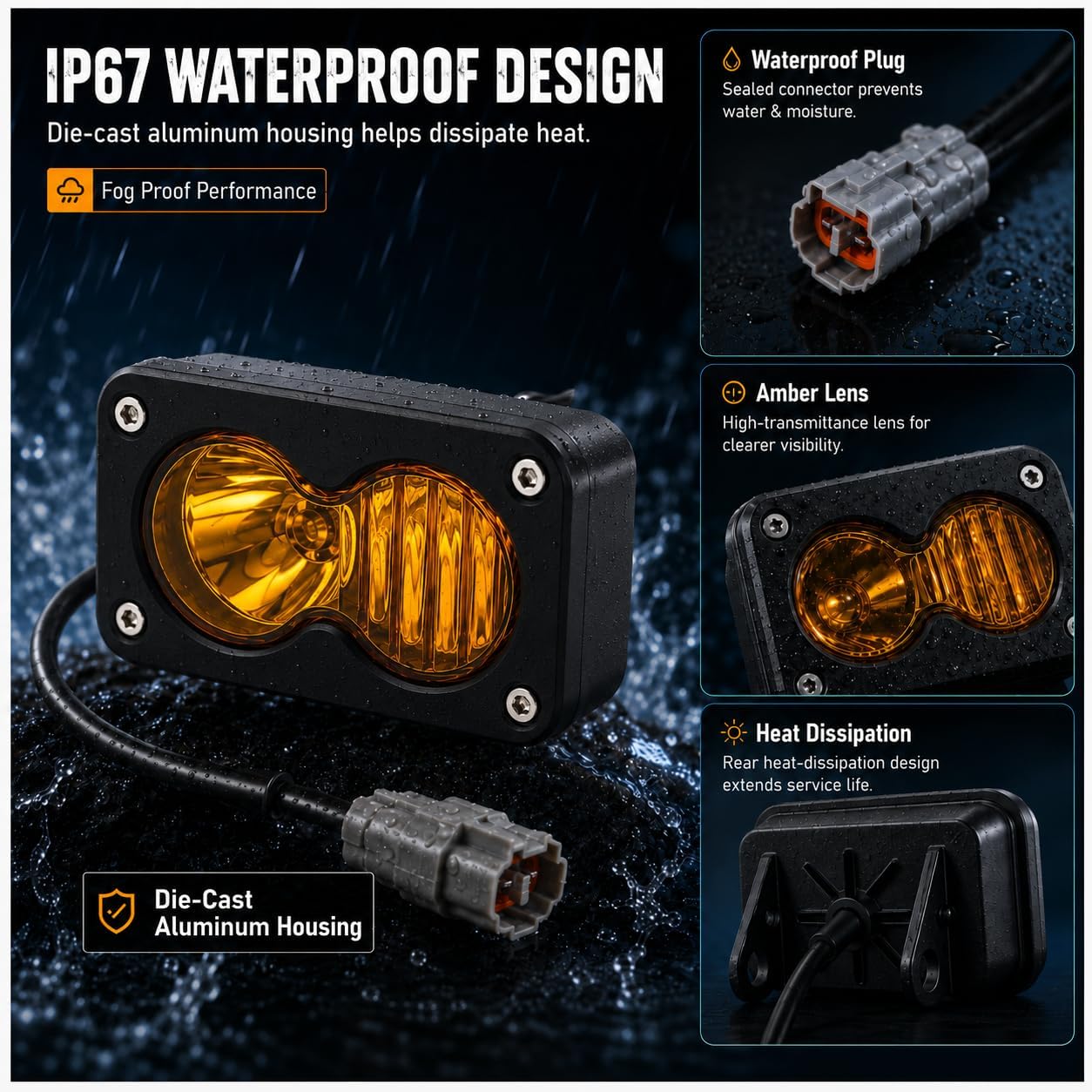 Upgraded Headlight Kit with Switch for Surron Light Bee X/S/LBX,for Segway X260 & Talaria MX4,20W LED Pod Light Plug & Play Dirt Bike Accessory