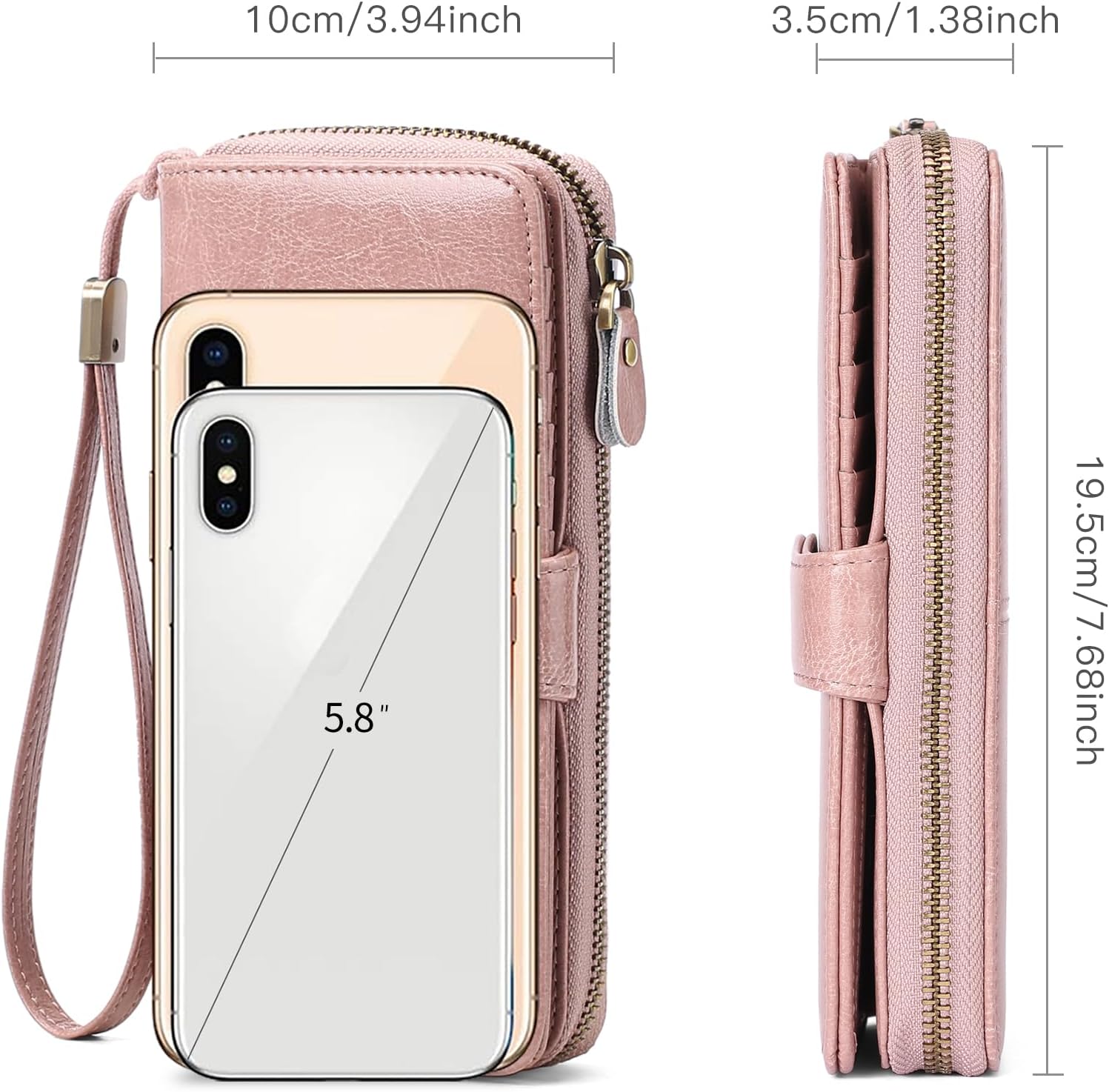 GAEKEAO Wallet for Women Clutch RFID Blocking Leather Wristlet Purse Large Capacity Credit Card Holder Zip Around Wallets - Image 3