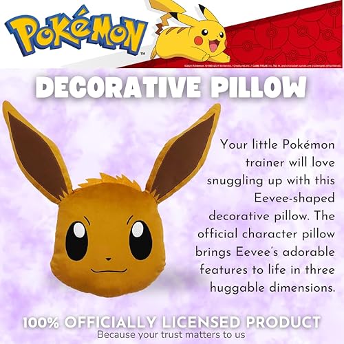 Miniatura 2 de Franco Almohada decorativa súper suave para niños, 1 unidad (paquete de 1), Pokémon Eevee