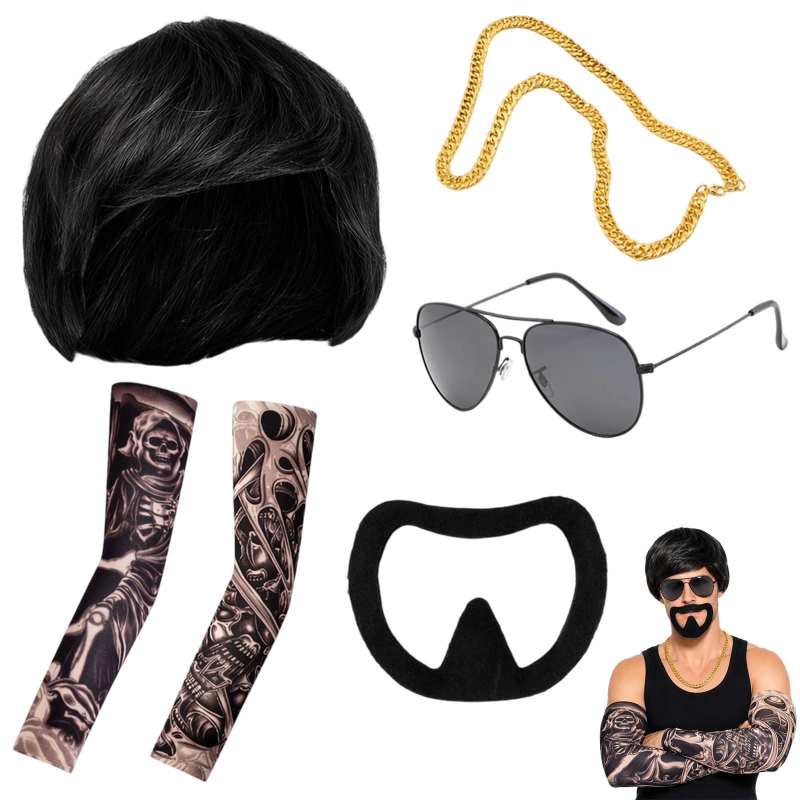 BOFYTR Ibiza Final Boss Costume Set, Complete Dress Outfit for Parties and Festivals