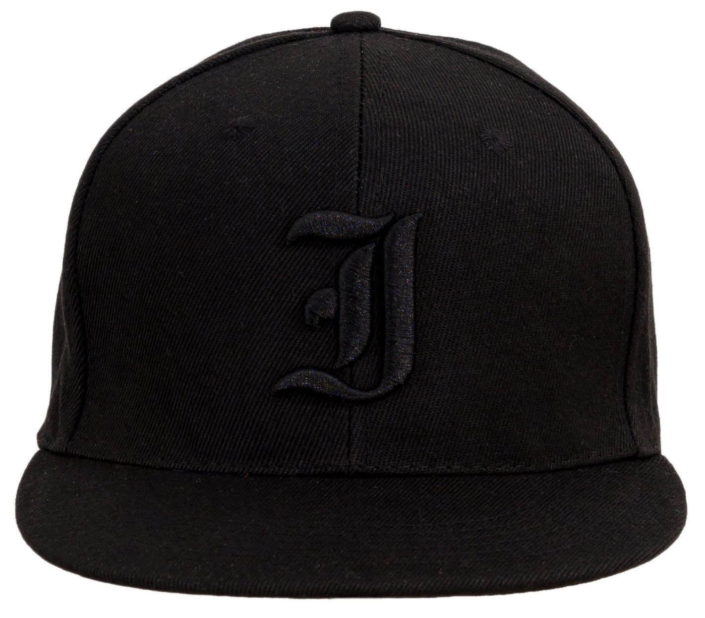 4sold Snapback Hat with Raised 3D Black Embroidery Letter Baseball Cap Hip-Hop Cap Hat Headwear (J)