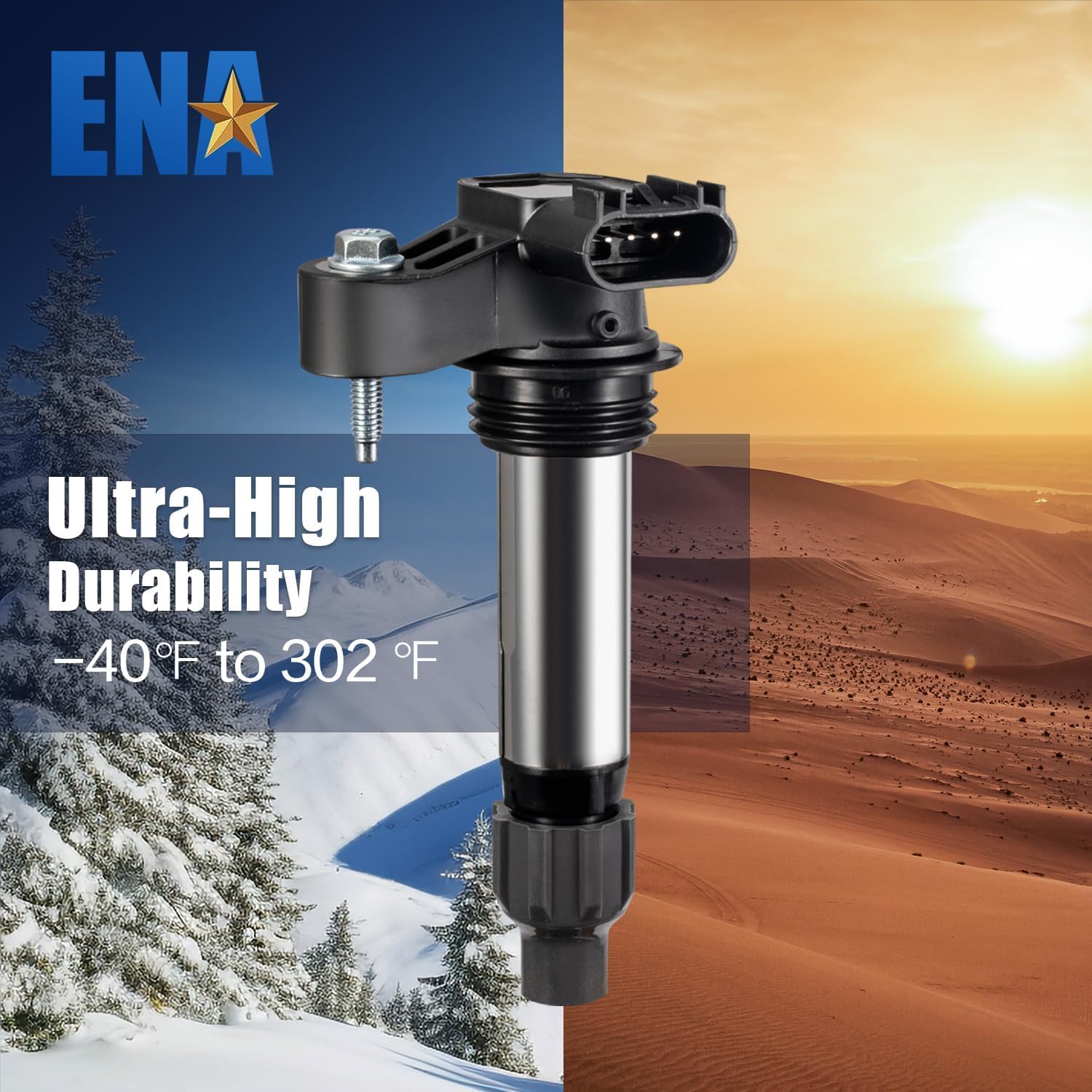 ENA Set of 6 Ignition Coil and 6 Connector Compatible with Buick Chevrolet Cadillac GMC Saturn Pontiac Enclave CTS Malibu Canyon Terrain Impala V6 3.6L 3.0L 2.8L Replacement For UF569