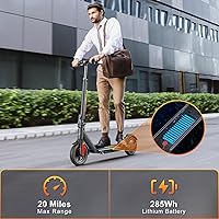 Vista 4 de Caroma Electric Scooter Adults, 350W/500W Motor, Top Speed 20/25 Mph & 30 Miles Range, 8.5" Solid Tires, Cruise Control E Scooter for Adults