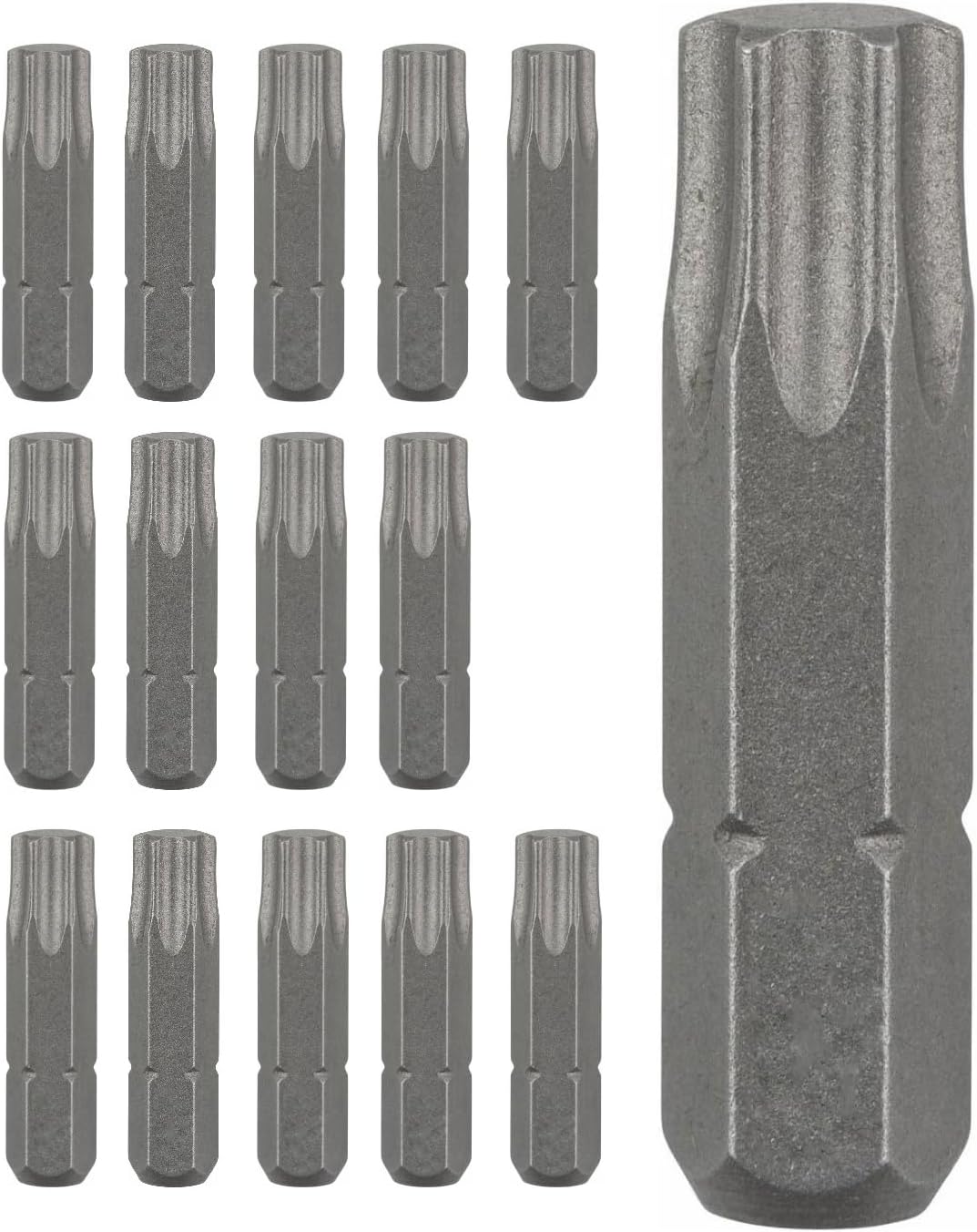 (Pack of 20) T10 Torx Bits, 1/4" Hex Shank, Star Drive for Drill & Screwdriver