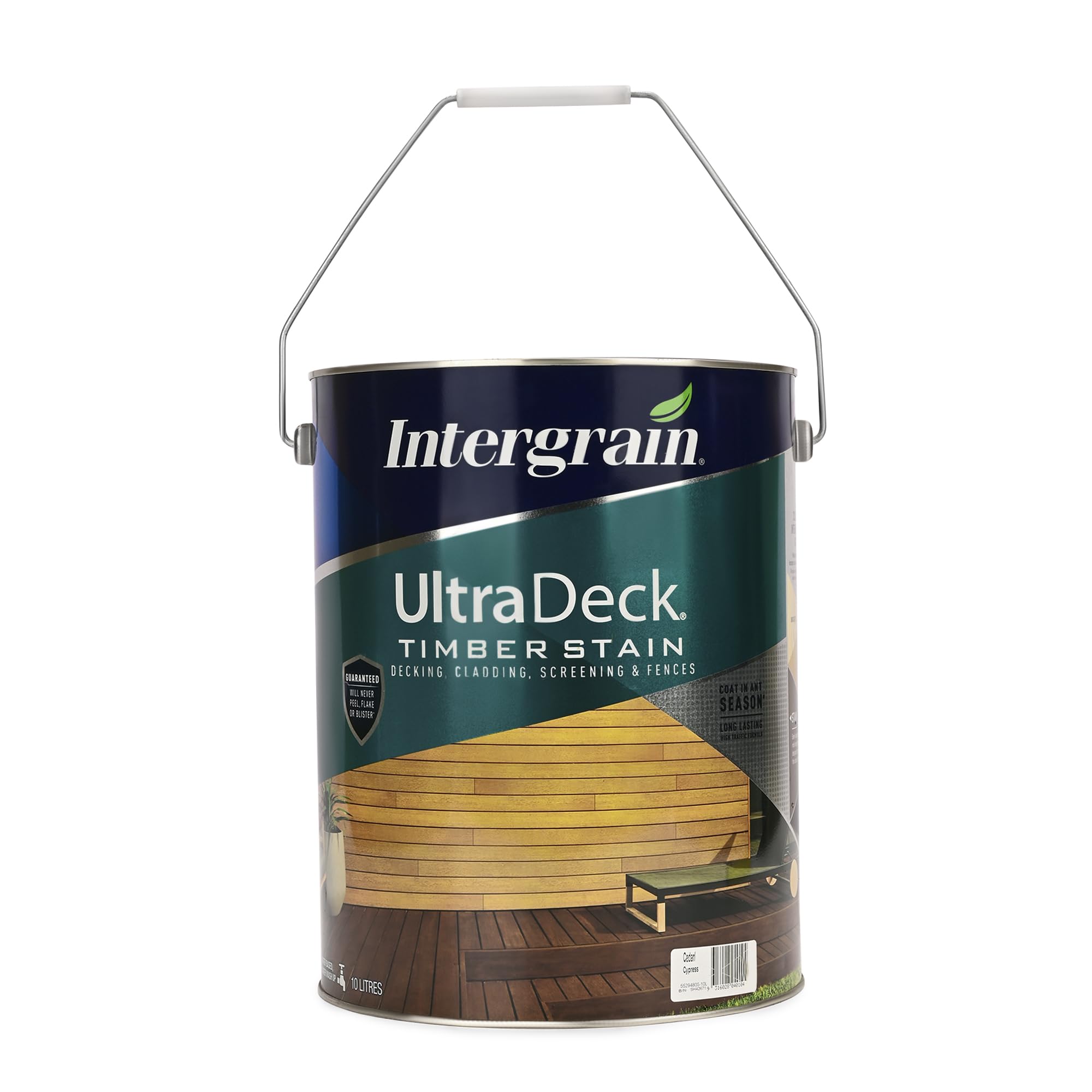 Intergrain Natural Stain – Cedar Cypress (10 LTR) | Premium Water-Based Exterior Wood Polish & Coating for Decks & Furniture | Waterproof, UV Resistant, Long-Lasting Wood Finish
