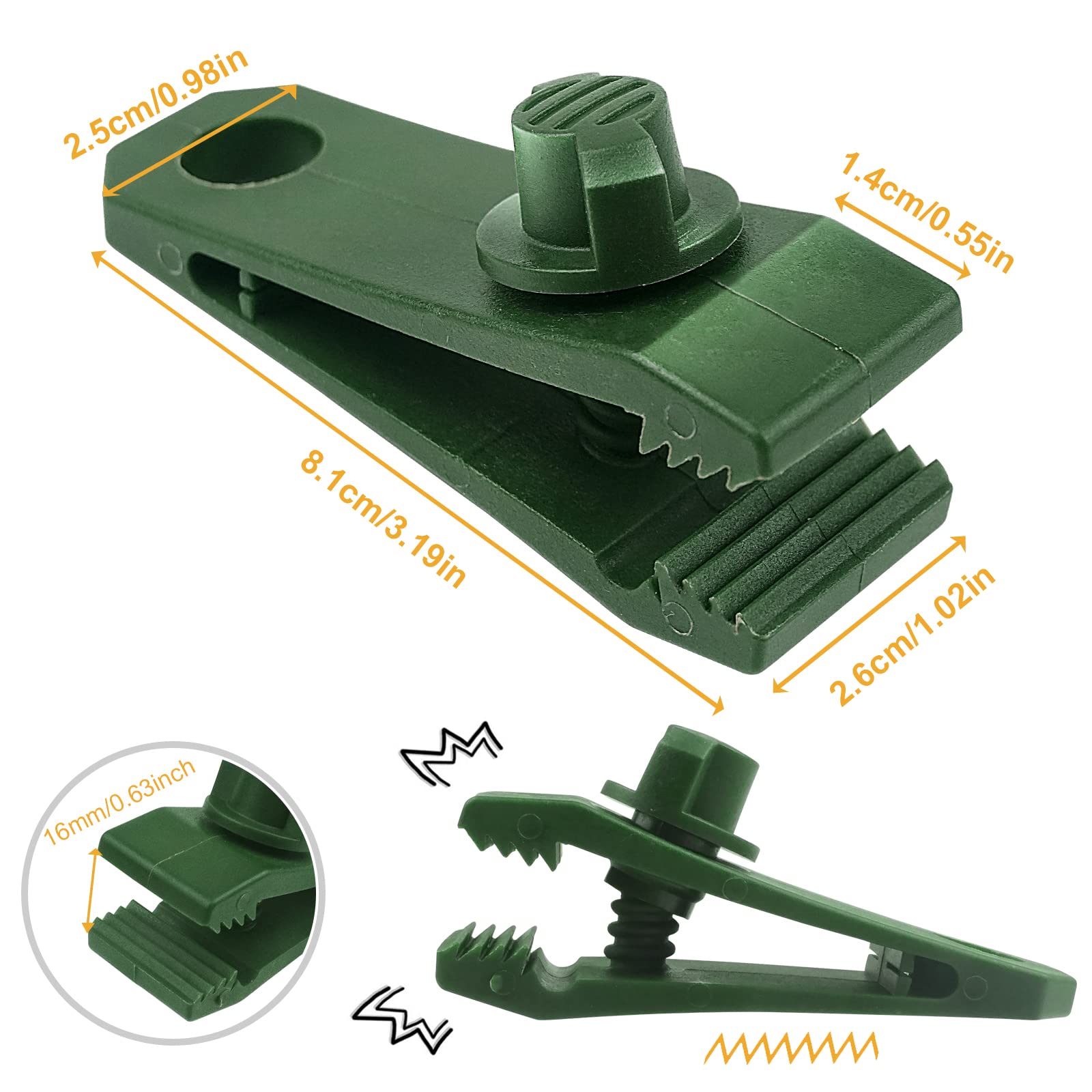 Acheter Lot De 10 Ou 20 Clips De Fixation Pour Bâche D'extérieur, Robustes, Pour Tente De Camping, Auvent De Piscine, Toile D'ombrage
