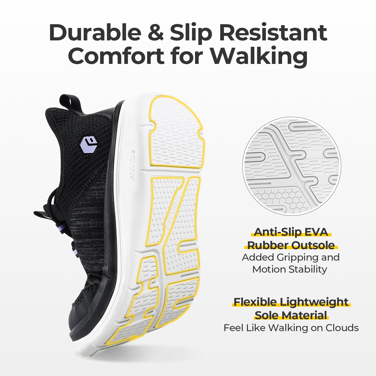FitVille Scarpe da Camminata Donna Pianta Larga Leggere Sneakers Ginnastica Sportive Comode Scarpe da Passeggio Fitness Ammortizzate