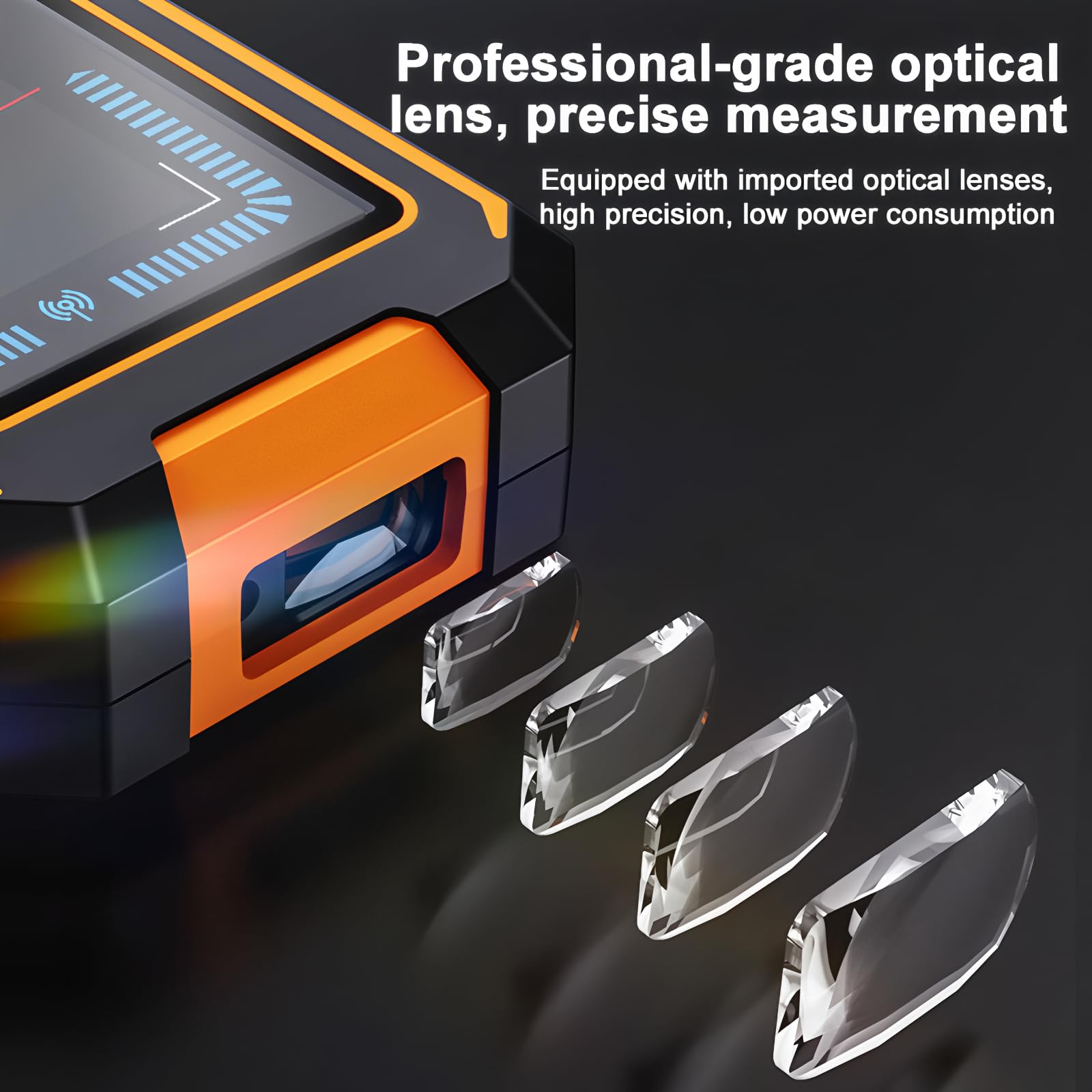 Détecteur Mural Multifonction Tout-en-Un NF-513/513S avec Mesure Laser de Distance - Précis, Durable et Ultra-Pratique (NF-513S avec télémètre Laser)