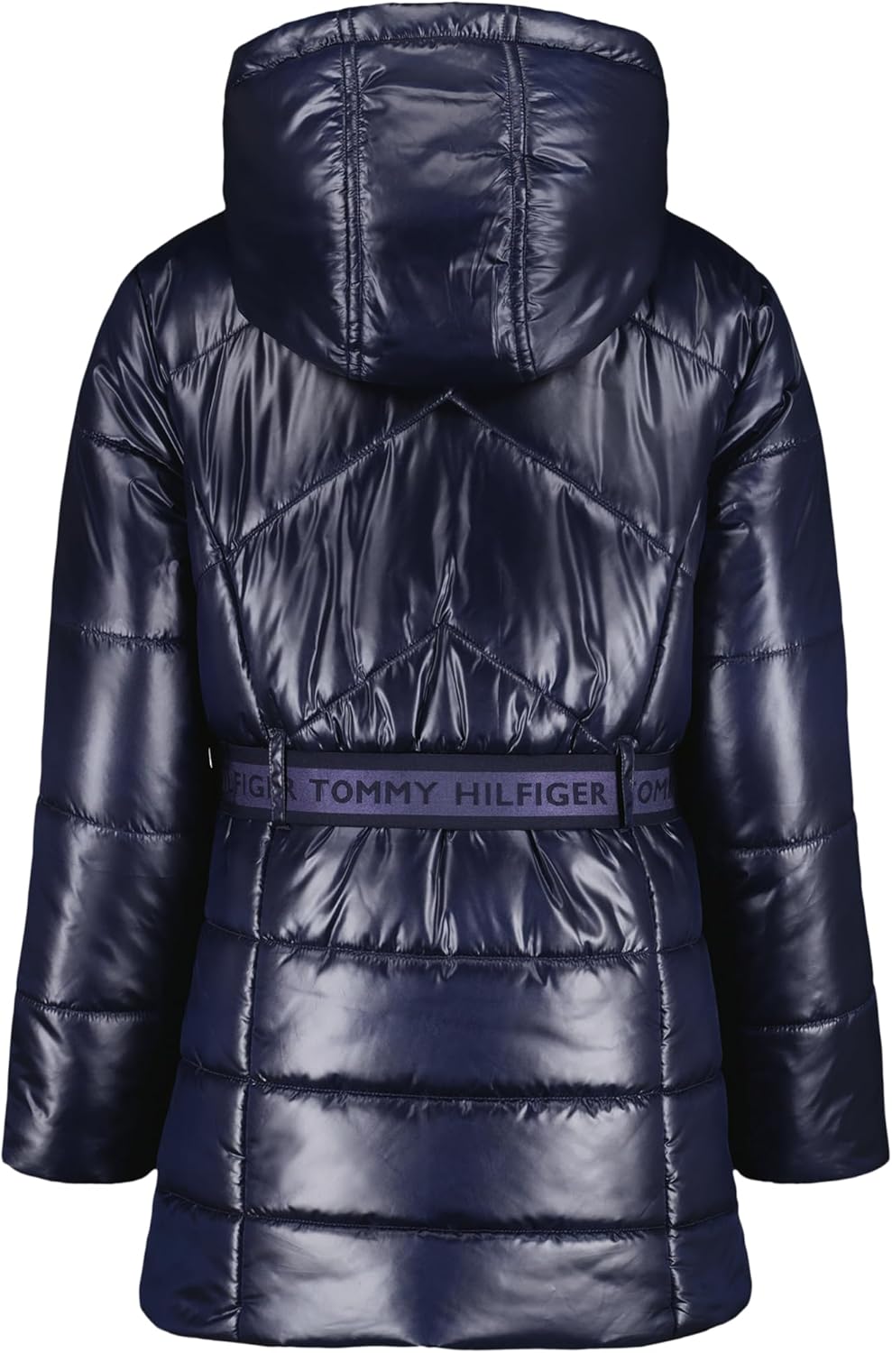Tommy Hilfiger girls Long Length Heavyweight Puffer Jacket With Polar Fleece Lining - Image 2