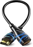 BlueRigger 4K HDMI Extension Cable - 20FT (4K 60Hz, 18Gbps HDMI Extender Cord, High Speed EXT Male to Female Adapter) Compatible with HDTV, Laptop, Xbox Series X, Roku, PS5, Nintendo Switch, TV Stick