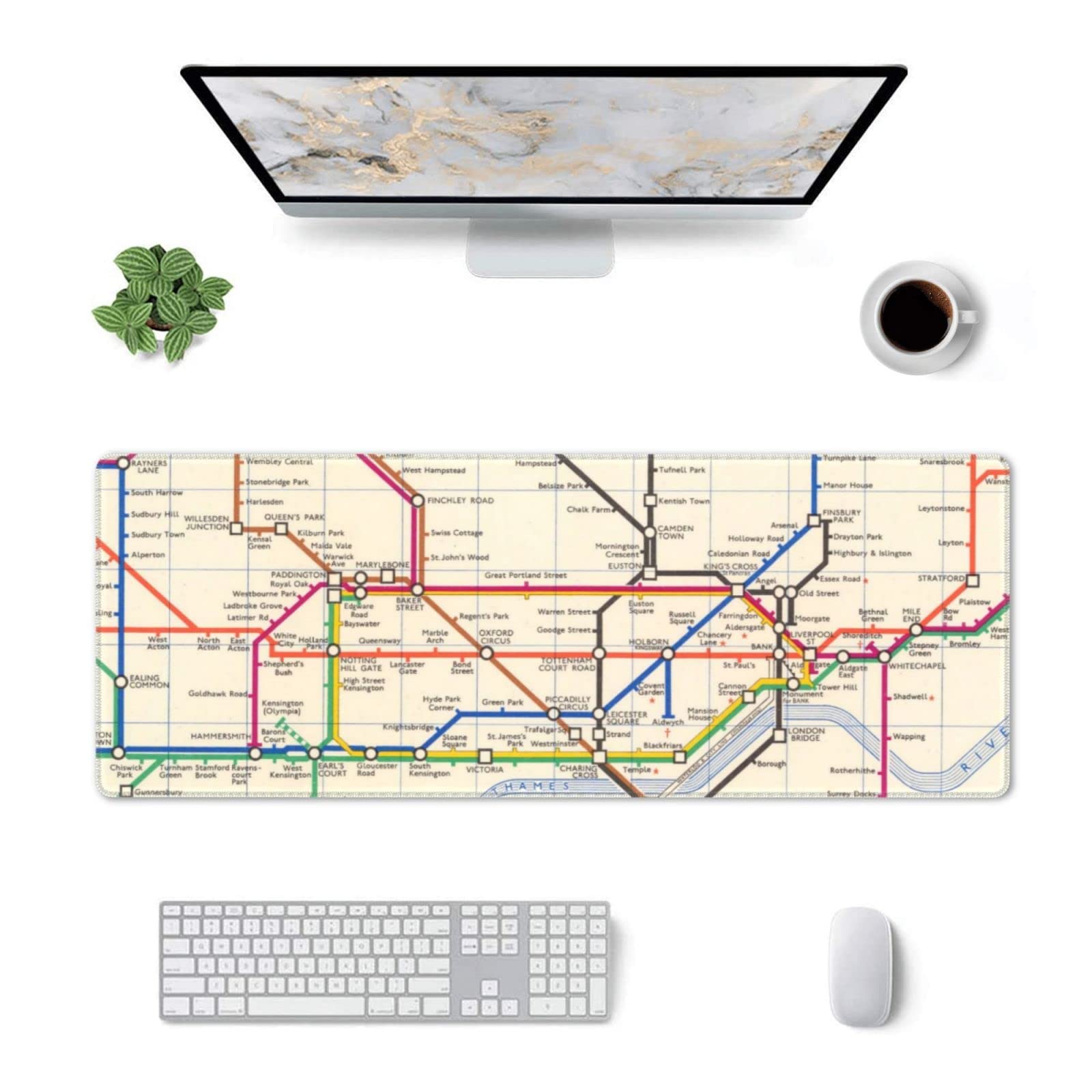 Large Mouse Pad, Desk Pad, XXL XL Extended Gaming Mouse Pad, Desk Mat For Office & Home, Long