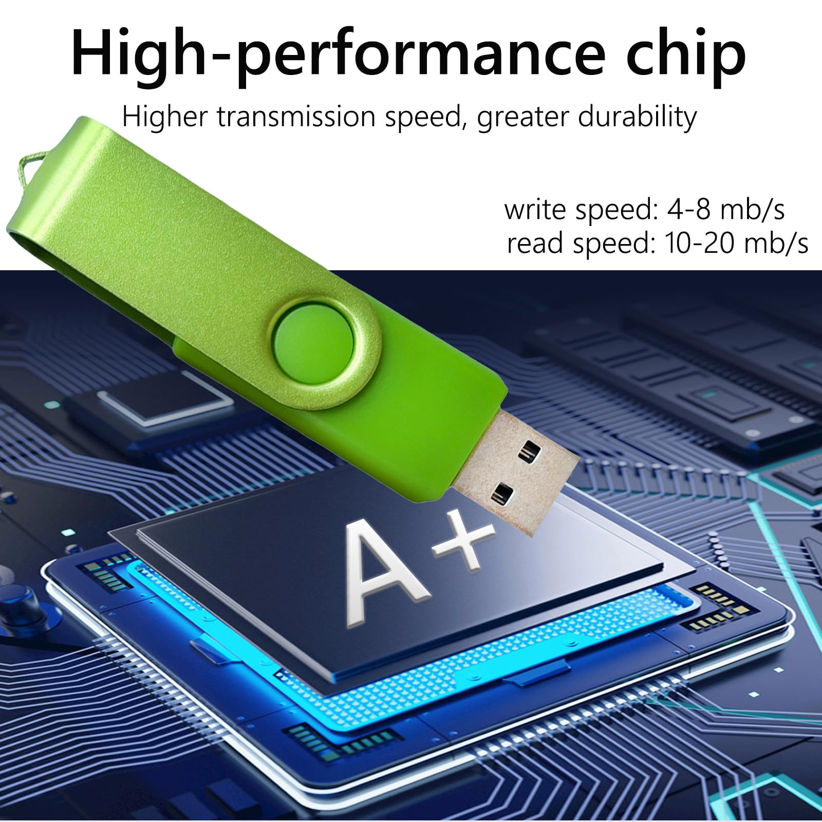 WISEORANGE Chiavetta USB 32GB 2 Pezzi Pen Drive Metallo USB2.0 Unità Memoria LED
