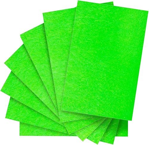 Miniatura 1 de IOOLEEM Hojas de fieltro verde claro, 30 piezas de 7 x 11.3 pulgadas (cerca de tamaño A4 - 7.1 x 11.2 in) hoja de fieltro precortada para