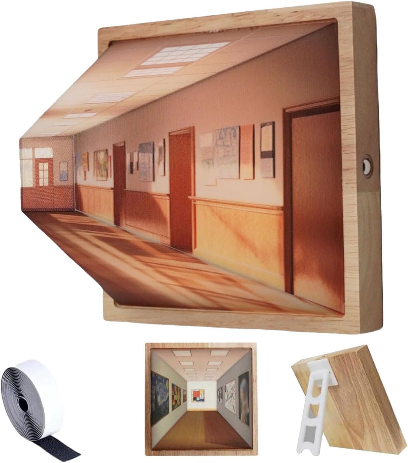 Illusionlight 3D Ambient Lamp, Naked Eye 3D Visual Night Light, 3D Glasses-Free Gallery Optical Illusion Wall Lamp & Night Light, Ornament (Classroom)