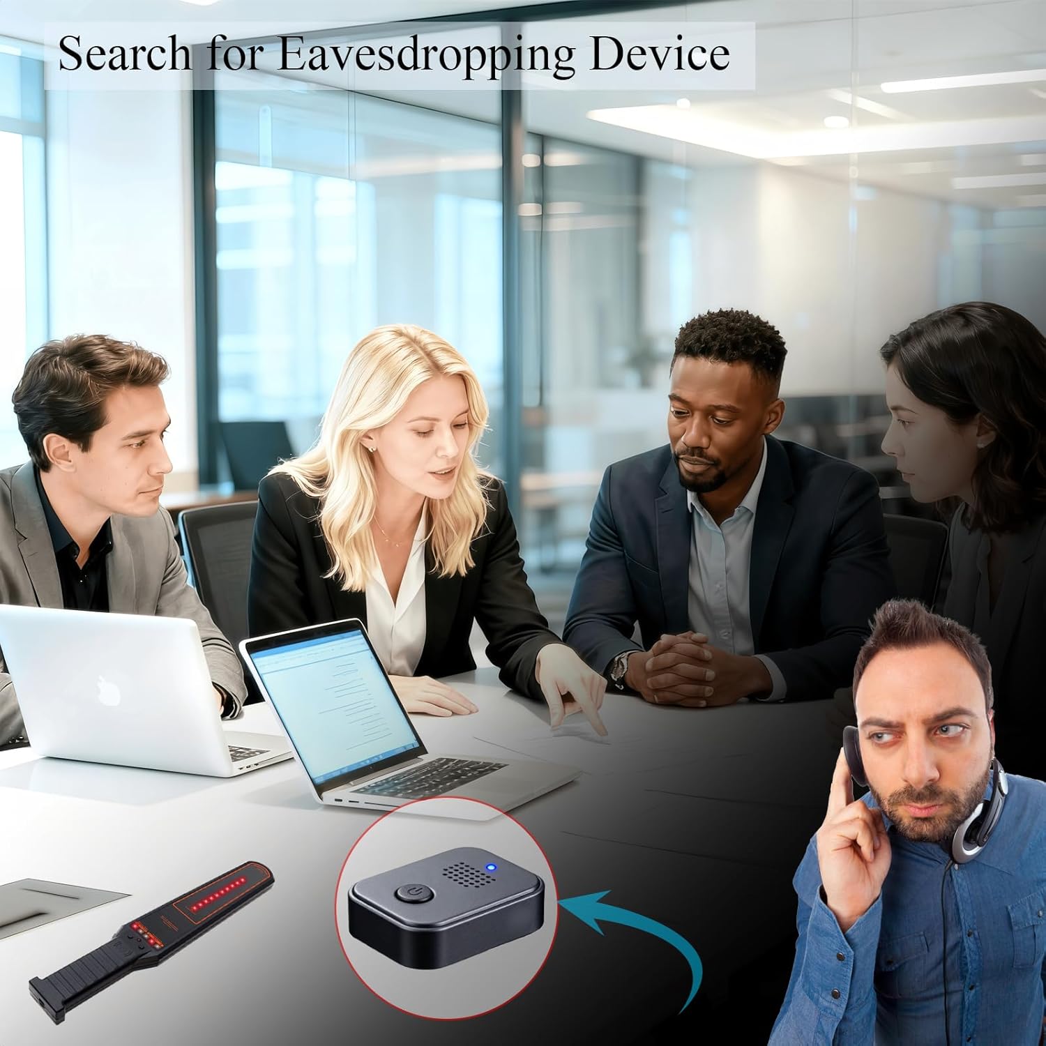 Hidden Camera Detector, RF Bug & Tracker Finder for Privacy Protection, Portable Rechargeable Device for Travel, Hotel & Home