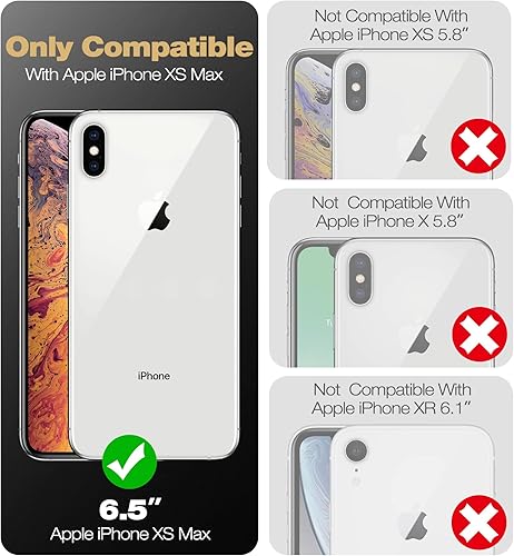 Miniatura 2 de Dexnor Funda para iPhone Xs Max, Protector de pantalla y soporte integrados Protección de grado militar resistente a prueba de golpes para iPhone Xs