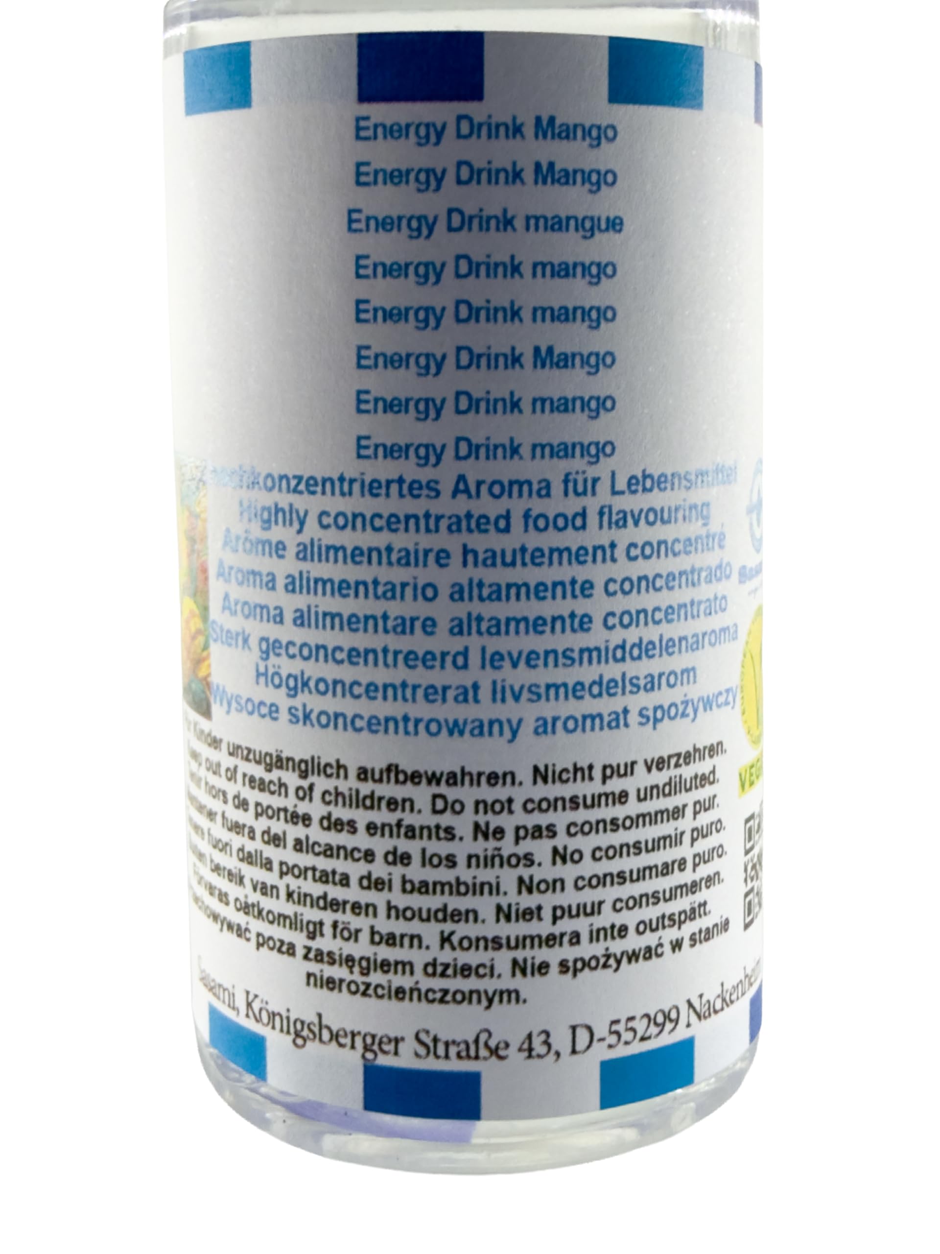 Energy Drink mango aromat koncentrat – Wegański – Sasami – 100ml