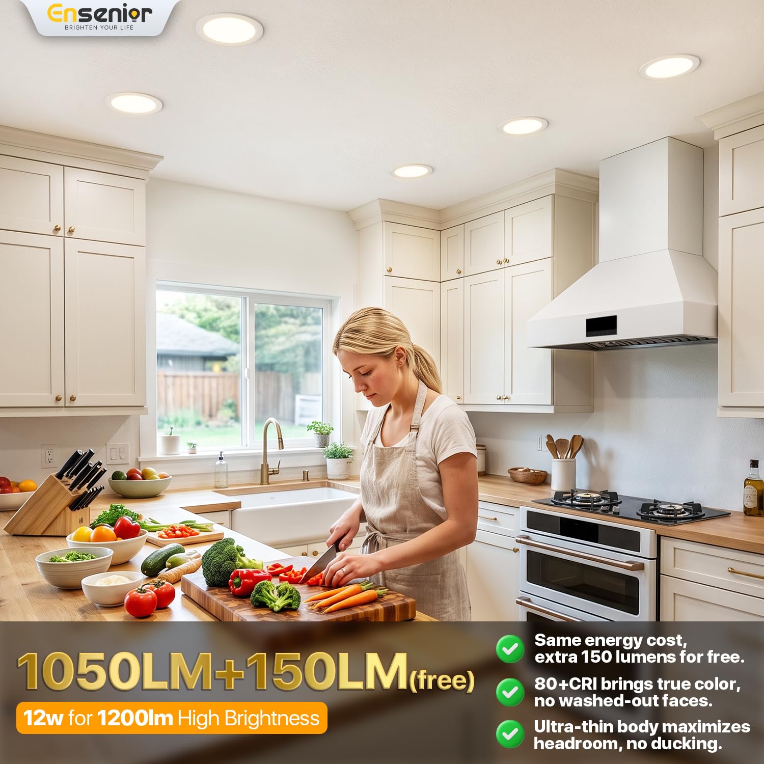 Ensenior 6 Inch LED Recessed Lights - 12 Pack -2 Ensenior 6 Inch LED Recessed Lights - 12 Pack -2