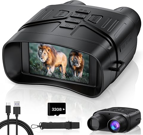 Vtiisamao Night Vision Goggles, 4K Night Vision Binoculars for Adults